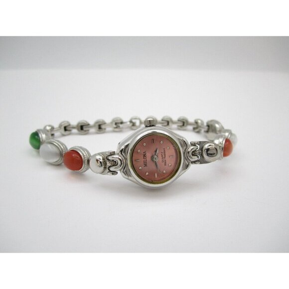 Women Milona Quartz WR Analog 17mm Round Watch (H577) "New Battery" - Picture 7 of 10